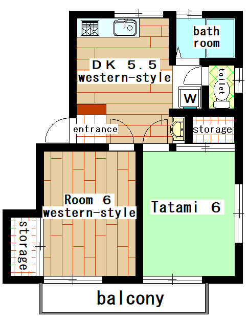 Rental apartment minamimachida 2DK(Floor Plan)