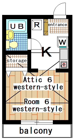 Rental apartment nagatsuta 1K(Floor Plan)