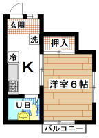 賃貸アパート　すずかけ台  1K+ロフト(間取り）