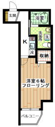 賃貸アパート　すずかけ台　1K(間取り）