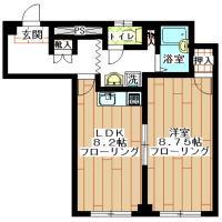 賃貸マンション　すずかけ台・南町田　1LDK(間取り）