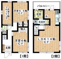 賃貸戸建て　つくし野・すずかけ台　3LDK(間取り）