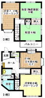 賃貸戸建　西八王子　4DK(間取り）
