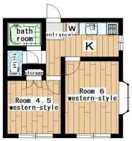 apartment machida 2DK(floor plan)