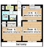 apartment minamiamchida 2DK(floor plan)