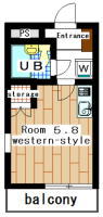 apartment nagatsuta 1R(floor plan)