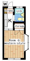 apartment suzukakedai 1K(floor plan)