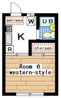 apartment suzukakedai 1K(floor plan)