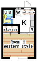 apartment suzukakedai 1K(floor plan)