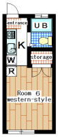 apartment suzukakedai 1K(floor plan)
