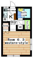 apartment nagatsutai 1K(floor plan)