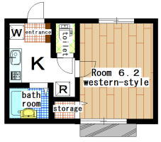 apartment suzukakedai 1K(floor plan)