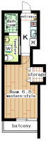 .apartment suzukakedai 1K(floor plan)