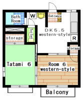 apartment suzukakedai 2DK(floor plan)