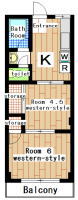 apartment suzukakedai 2K(floor plan)