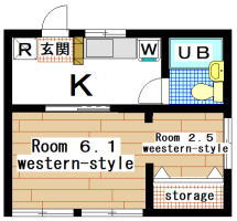 apartment nagatsuta 1SK(floor plan)