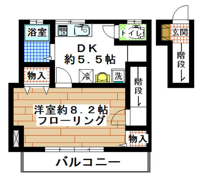 賃貸アパート　すずかけ台　1DK