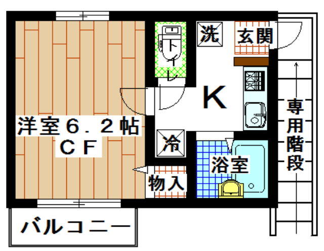賃貸アパート　すずかけ台　1K