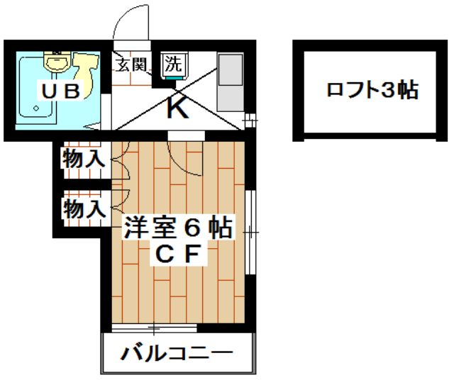 賃貸アパート　すずかけ台 1K+ロフト