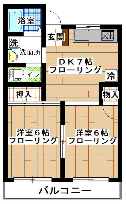 賃貸アパート　すずかけ台　2DK