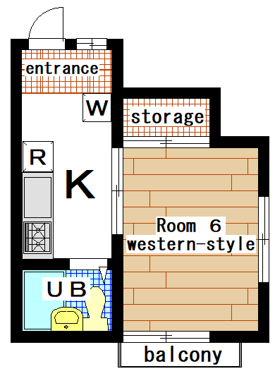 Rental apartment suzukakedai 1K(Floor Plan)