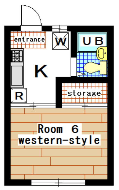 Rental apartment suzukakedai 1K(Floor Plan)