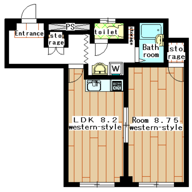Rental apartment suzukakedai 1LDK(Floor Plan)