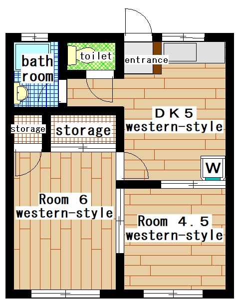 Rental apartment suzukakedai 2DK(Floor Plan)